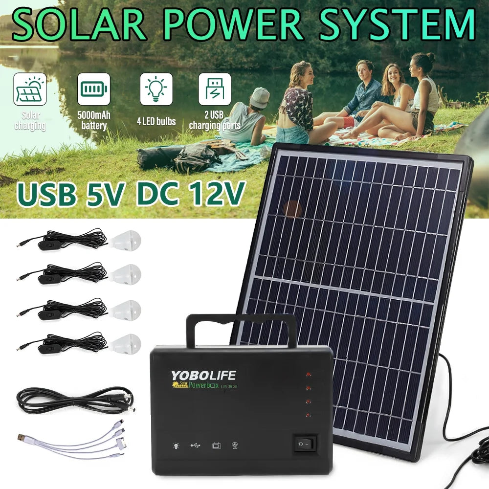 Portable Power Station Kit with 4 Bulbs B8777