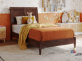 Twin Solid Wood Sleigh Platform Bed L66257