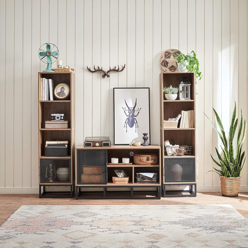 Industrial Bookcase with Drawers J470