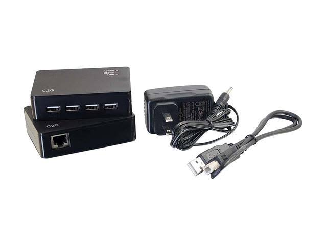 4 Port USB 2.0 Over Cat5/Cat6 Extender up to 150ft E36704