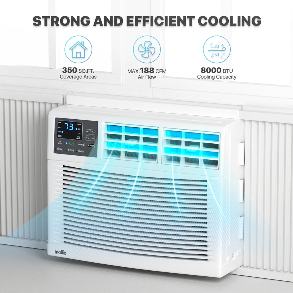 5,000 BTU Mechanical Window Air Conditioner with Multi-Speed Fan, White V581663