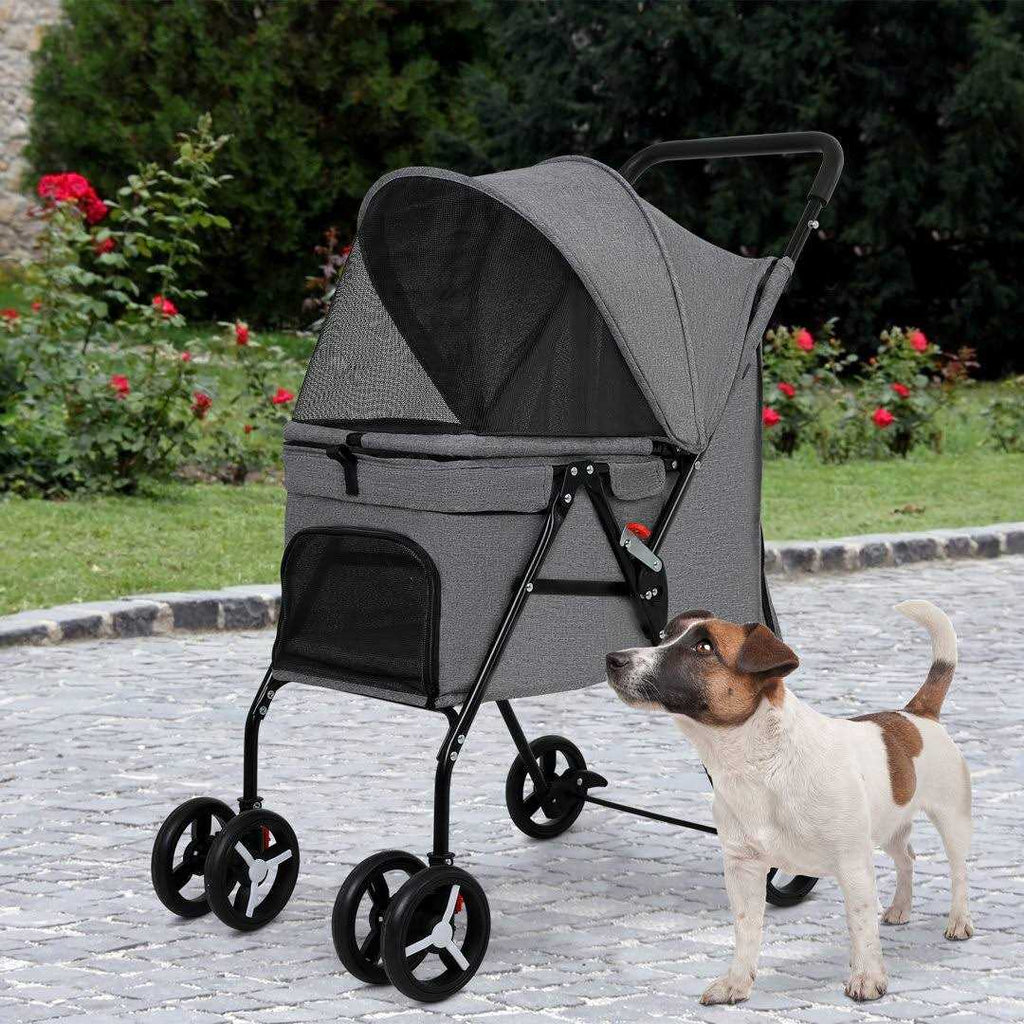 Foldable Mesh Pet Stroller D41028