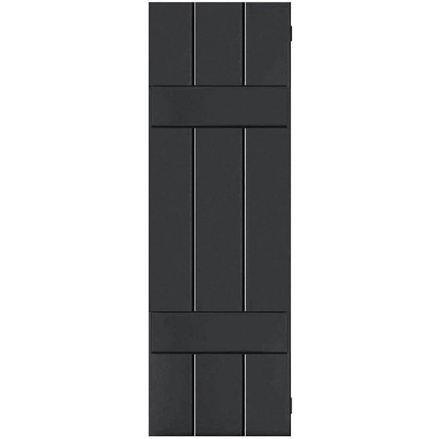 2-Pack Black Wood Exterior Shutters G16027