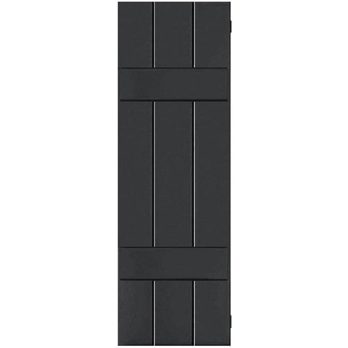 2-Pack Black Wood Exterior Shutters G16027