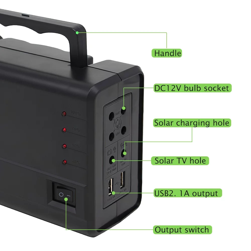 Portable Power Station Kit with 4 Bulbs B8777