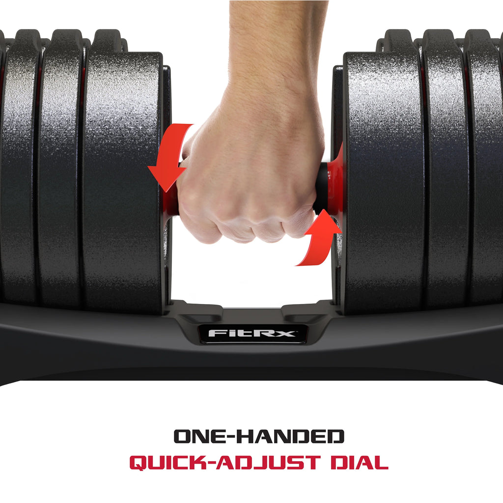 Adjustable Dumbbell 10-90 lbs Black Single A24473