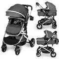 2 in 1 Convertible Baby Stroller Dark Grey V243883