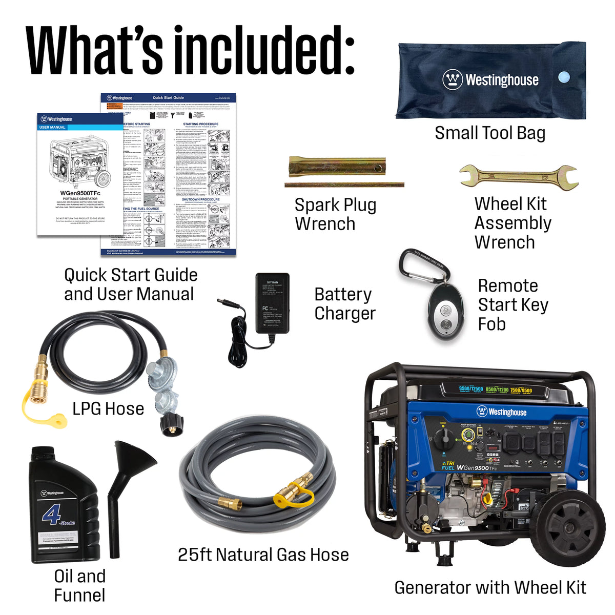 13,000 Peak Watt Tri-Fuel Portable Generator F1493