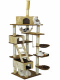 Beige and Brown Cat Furniture Condo Tree O709