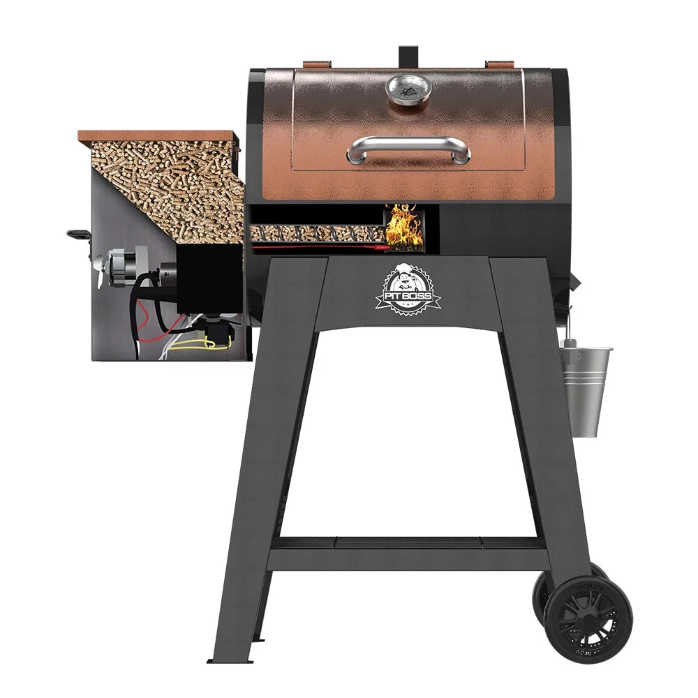 Wood Pellet Grill With Flame Broiler and Meat Probe A37075