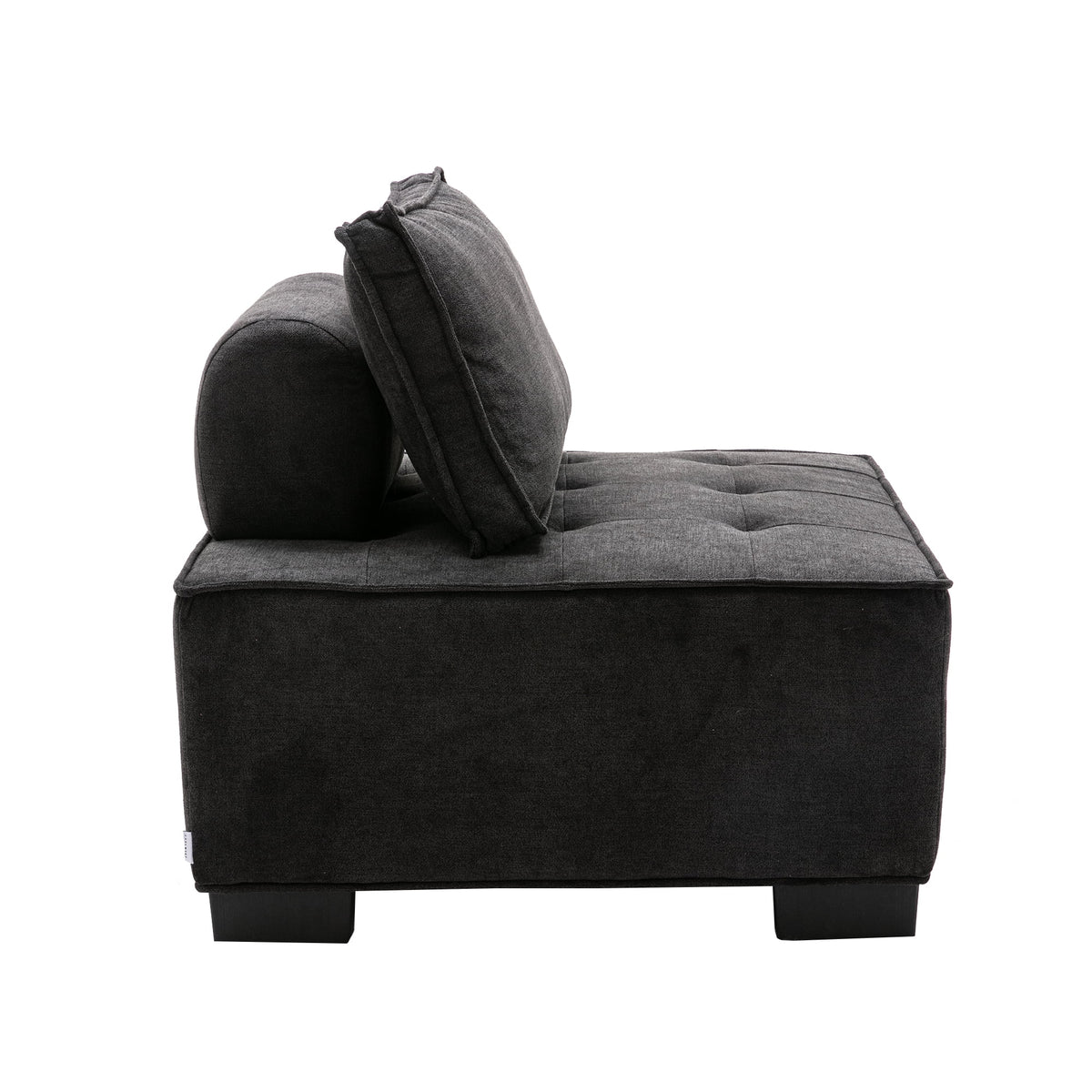 Black Ottoman Barrel Chair M234156