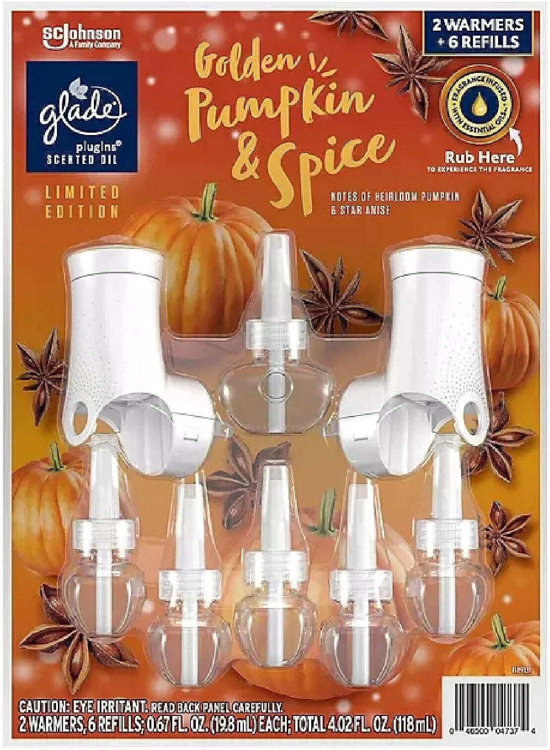 Scented Oil 2 Warmers + 6 Refills R555