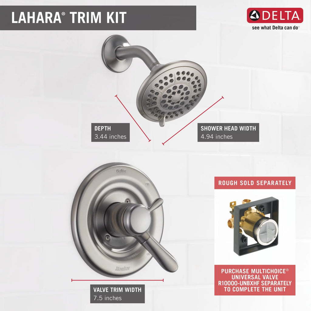 Single Handle 5-Spray Shower Faucet in Stainless K56275