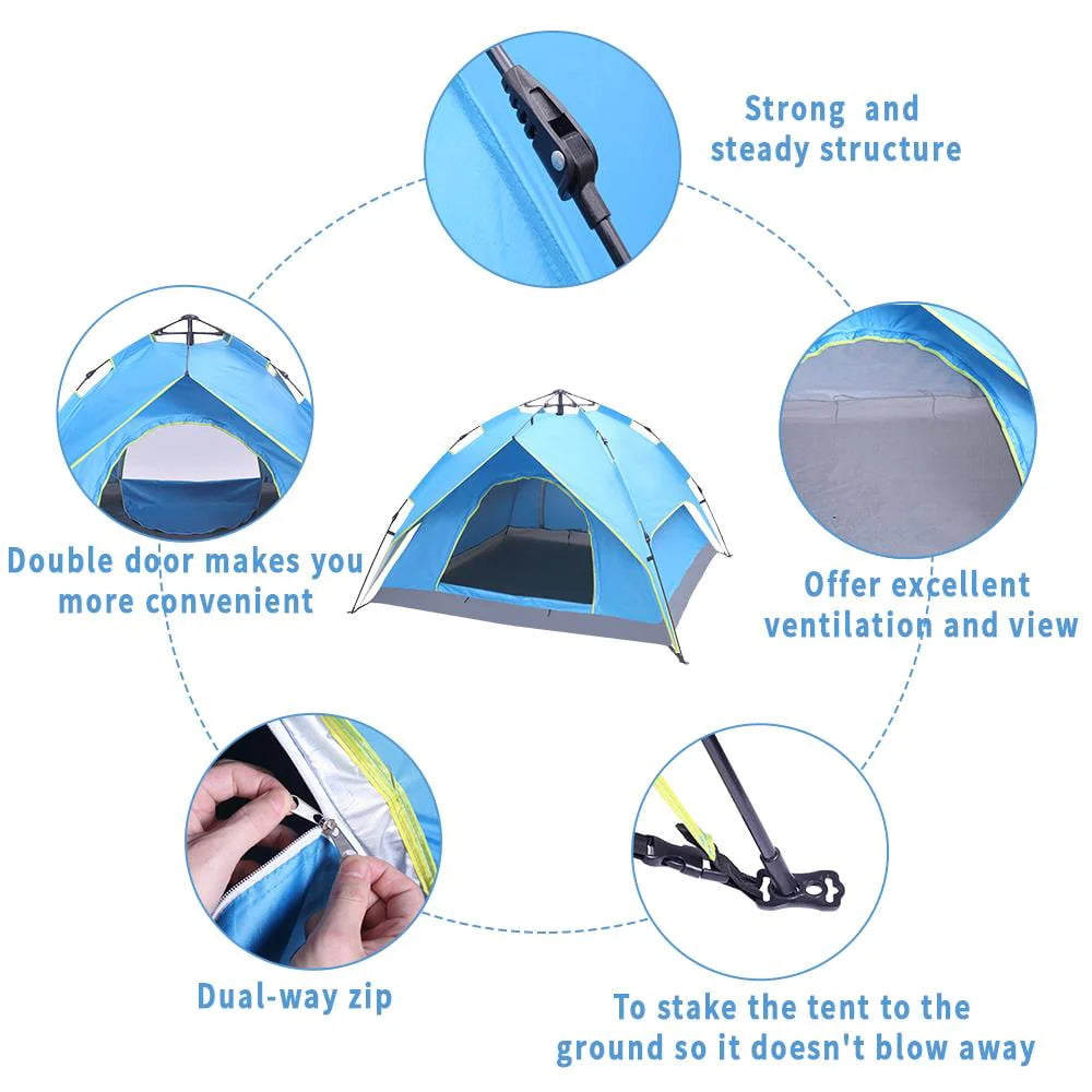 2-3 Person Waterproof Automatic Camping Tent F822