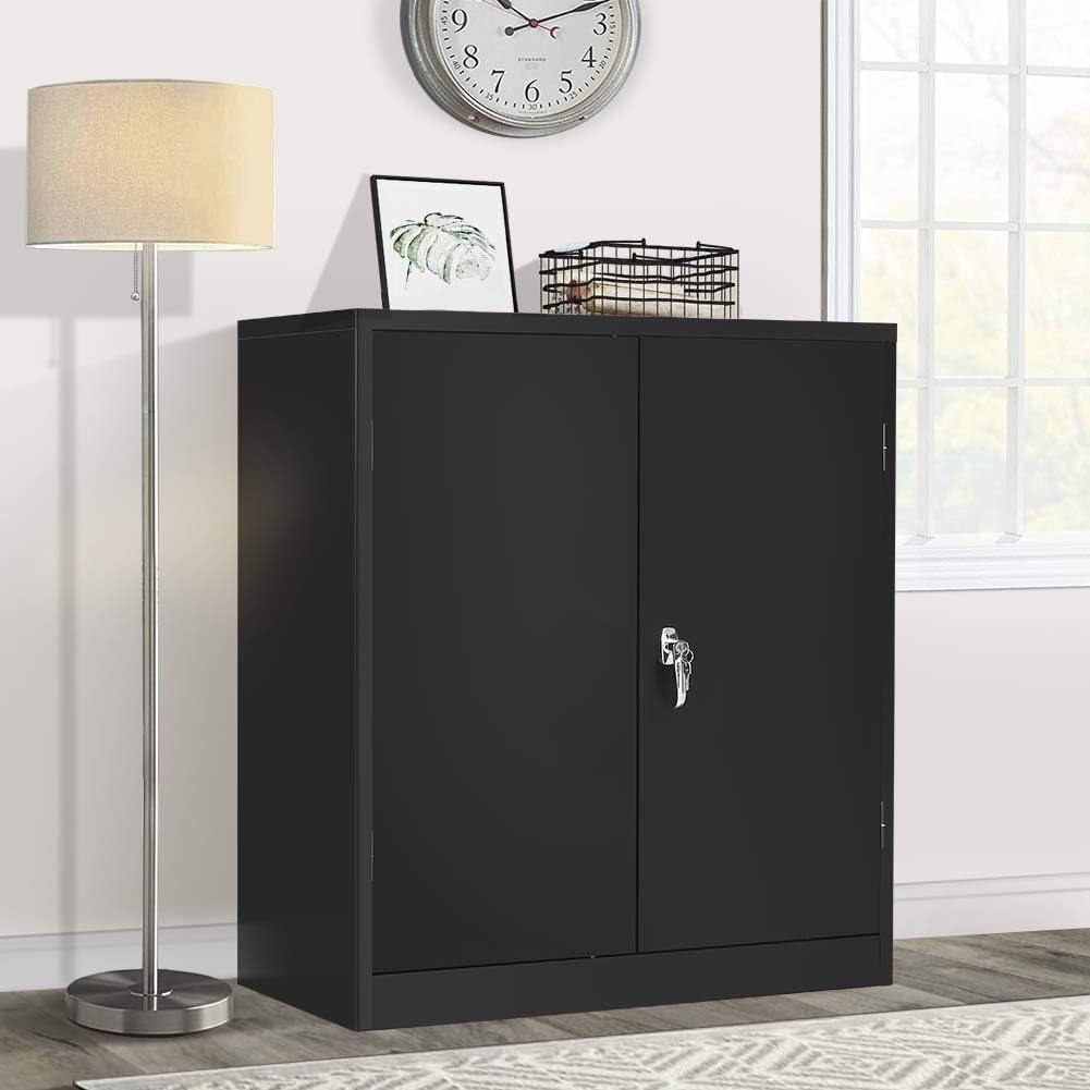 Lockable Steel Storage Cabinet with Doors and Shelves P930