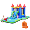 Inflatable Castle Bounce House Slide Water Park Ball Pit with 550W Blower K146052
