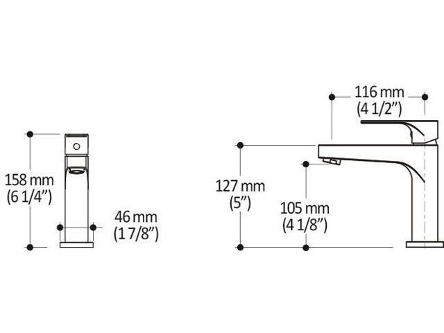 Chrome Single Hole Bathroom Faucet P249