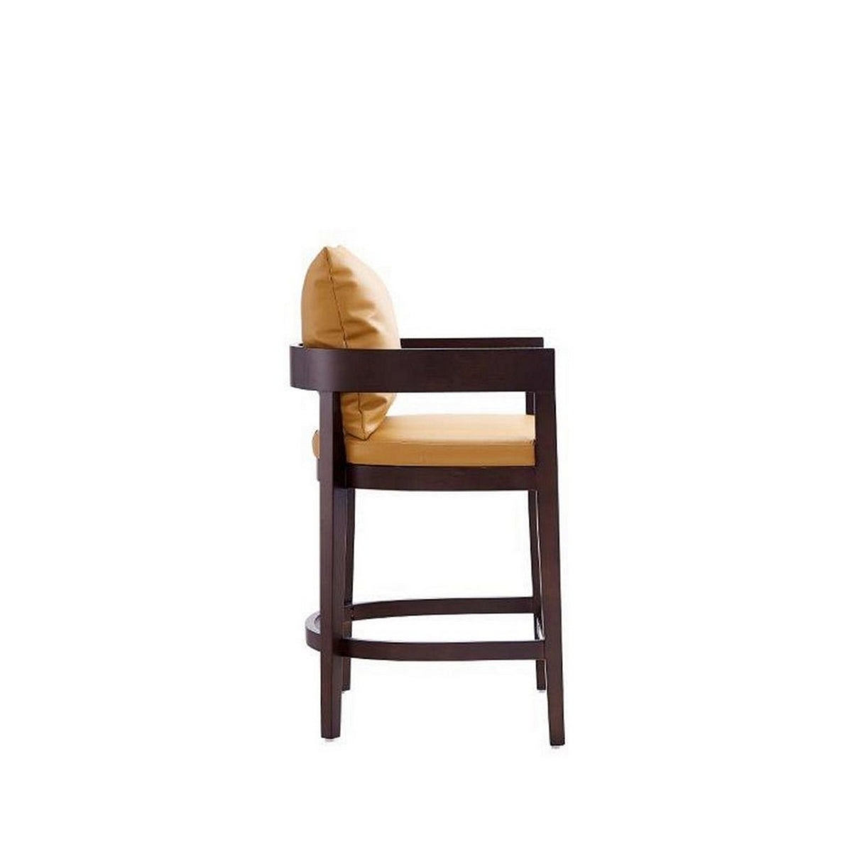 Camel and Dark Walnut Beech Wood Counter Height Bar Stool U278850
