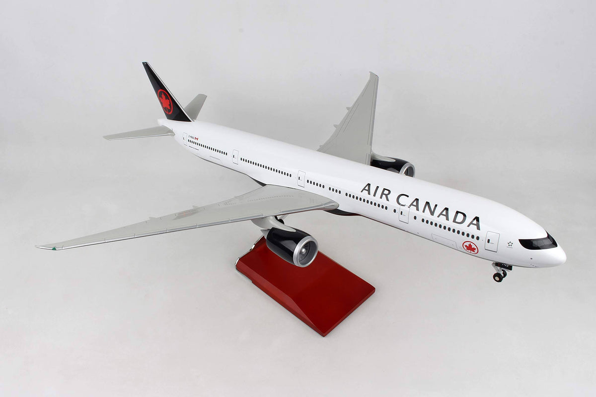 Air Canada 777-300 1/100 with Wood Stand H180