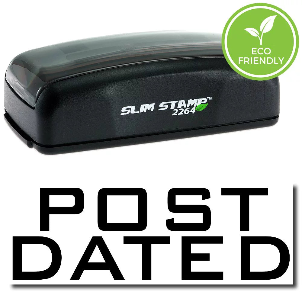 Pre-Inked Post Dated Stamp with Black Ink D1385