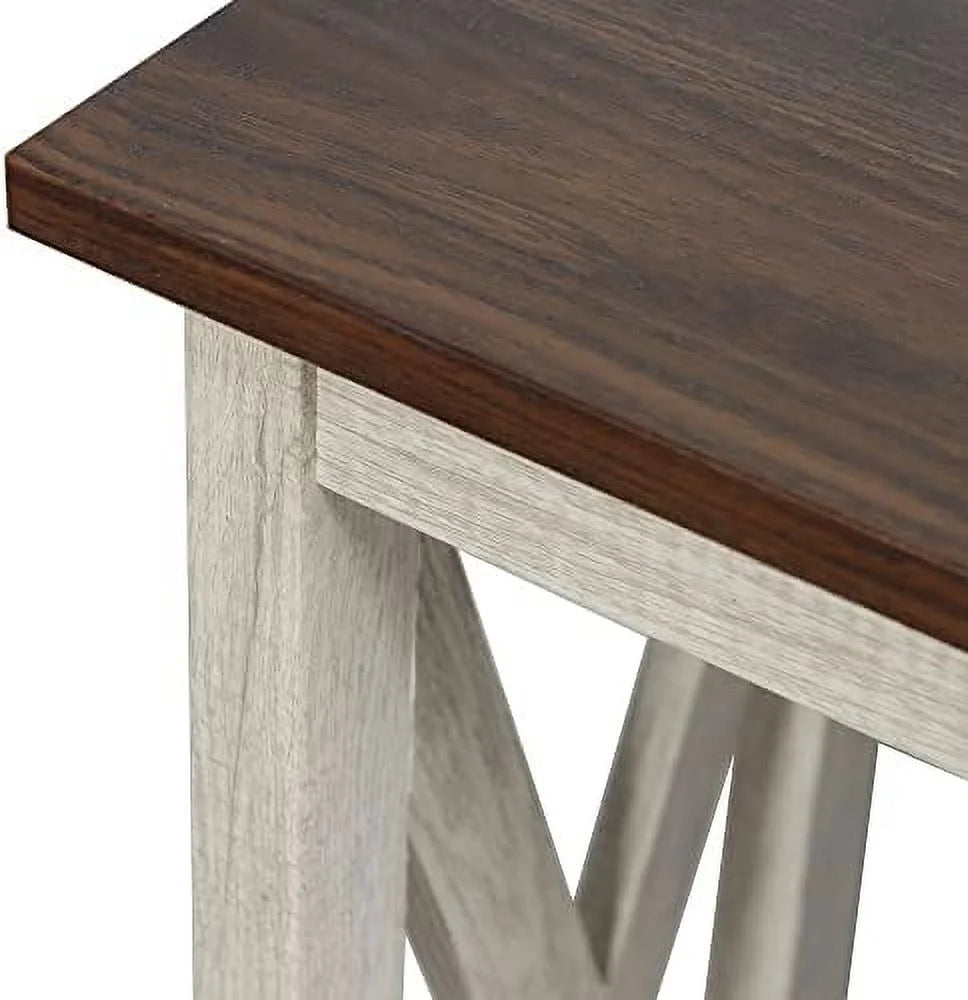 White Oak 2-Tier Console Table N43617