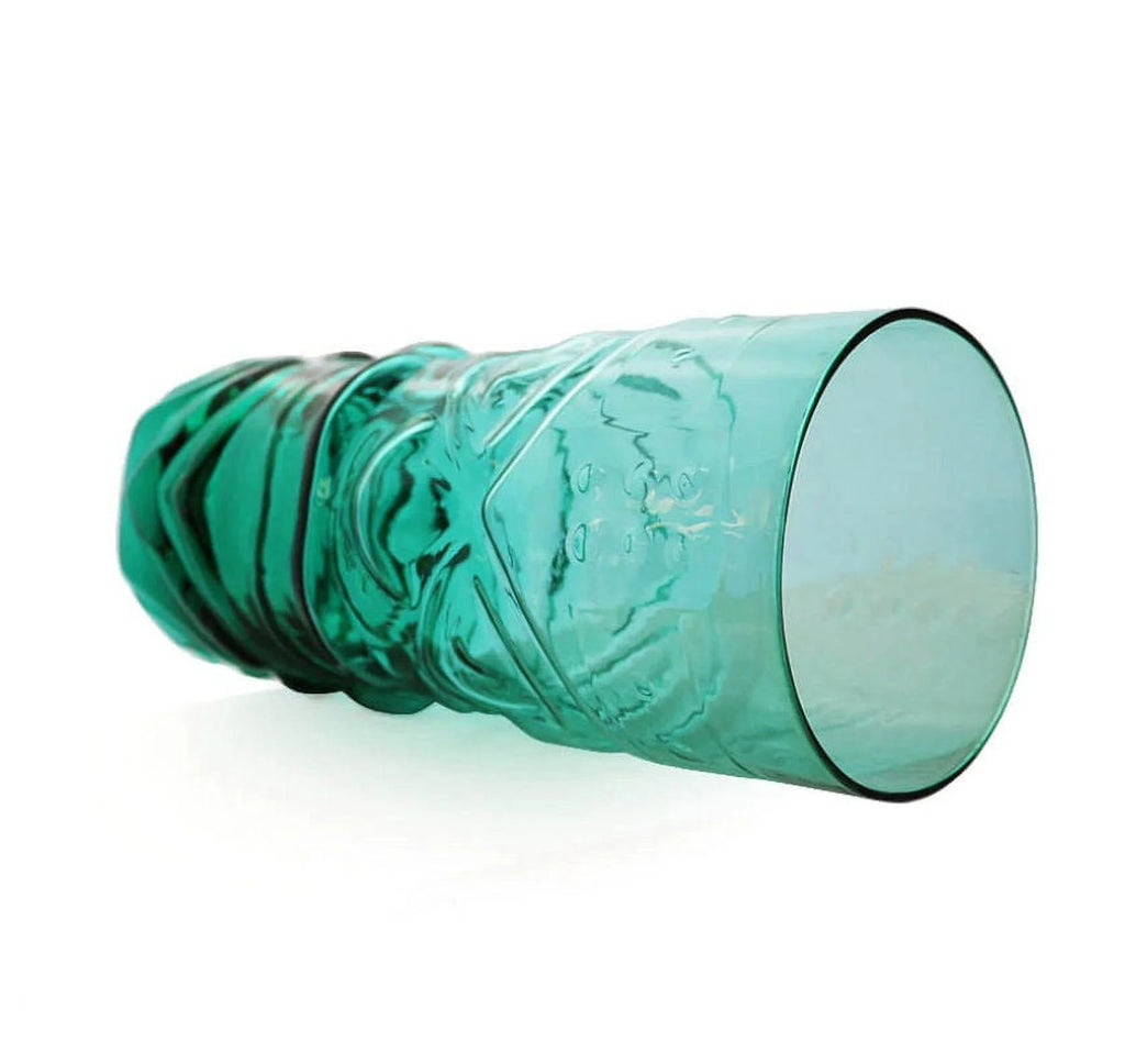 Blue Tropical Crystal Tiki Glasses Set of 2 X160627