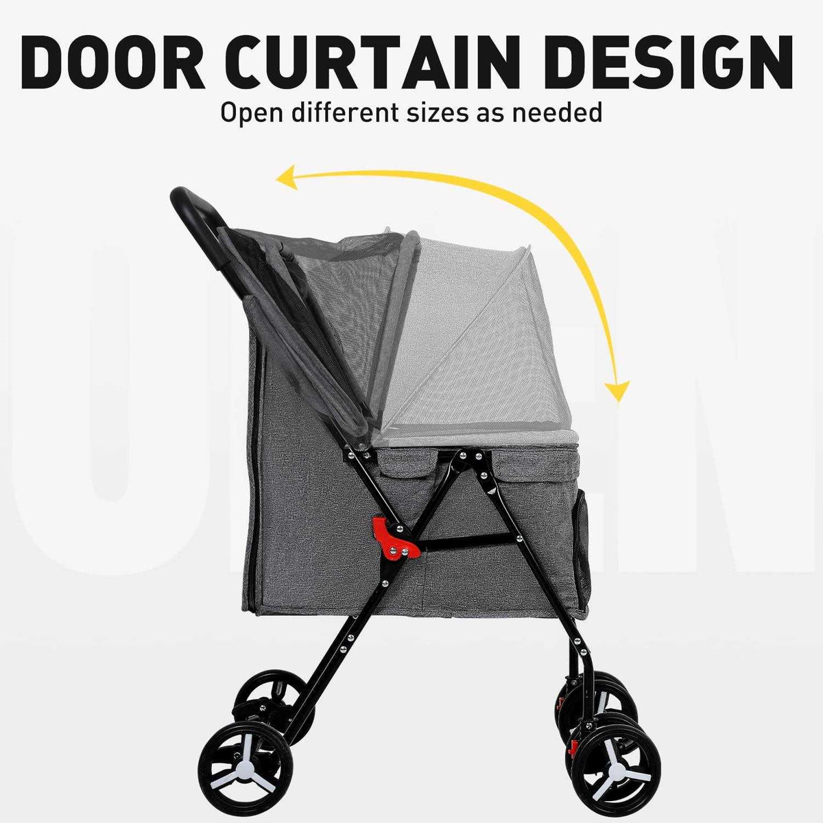 Foldable Mesh Pet Stroller D41028