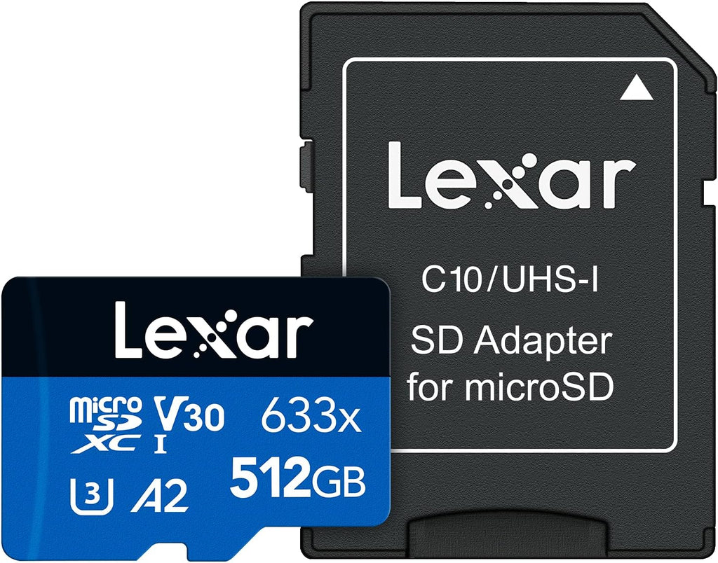 512GB microSDXC UHS-I Card with SD Adapter, Pack of 2 W3496
