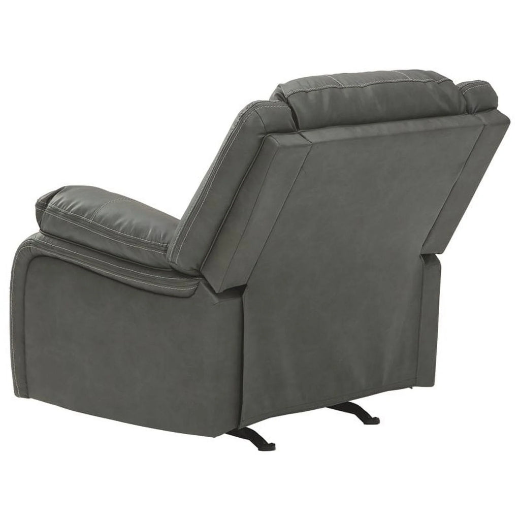 Gray Faux Leather Rocker Recliner Z2531