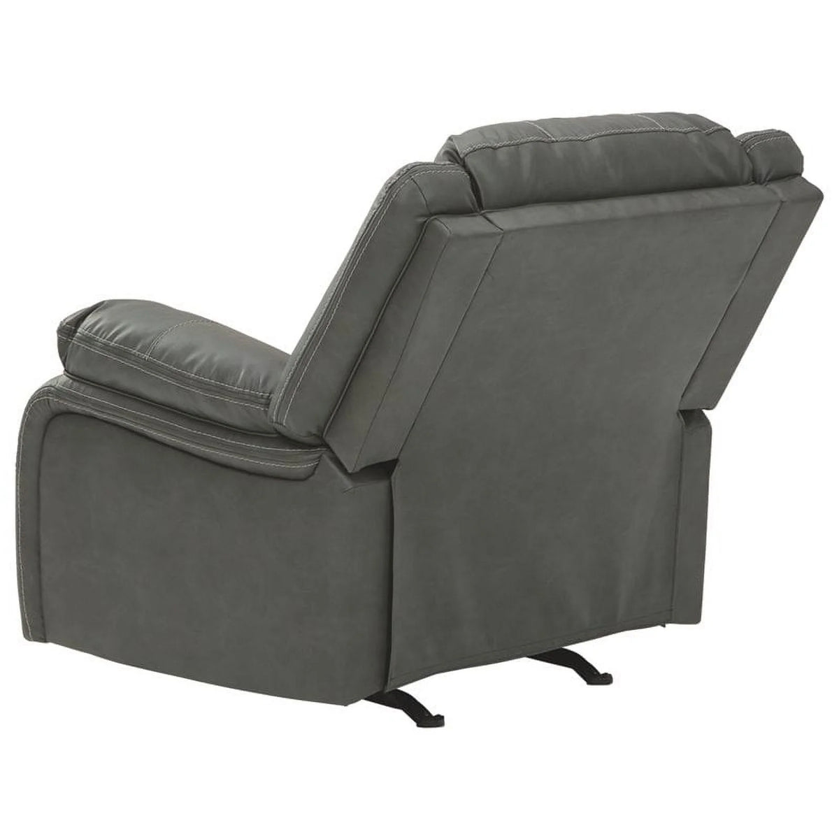 Gray Faux Leather Rocker Recliner Z2531