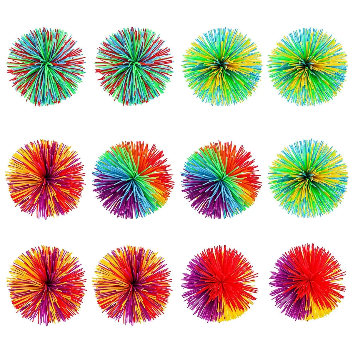 12pcs Silicone Sensory Stringy Balls K9111