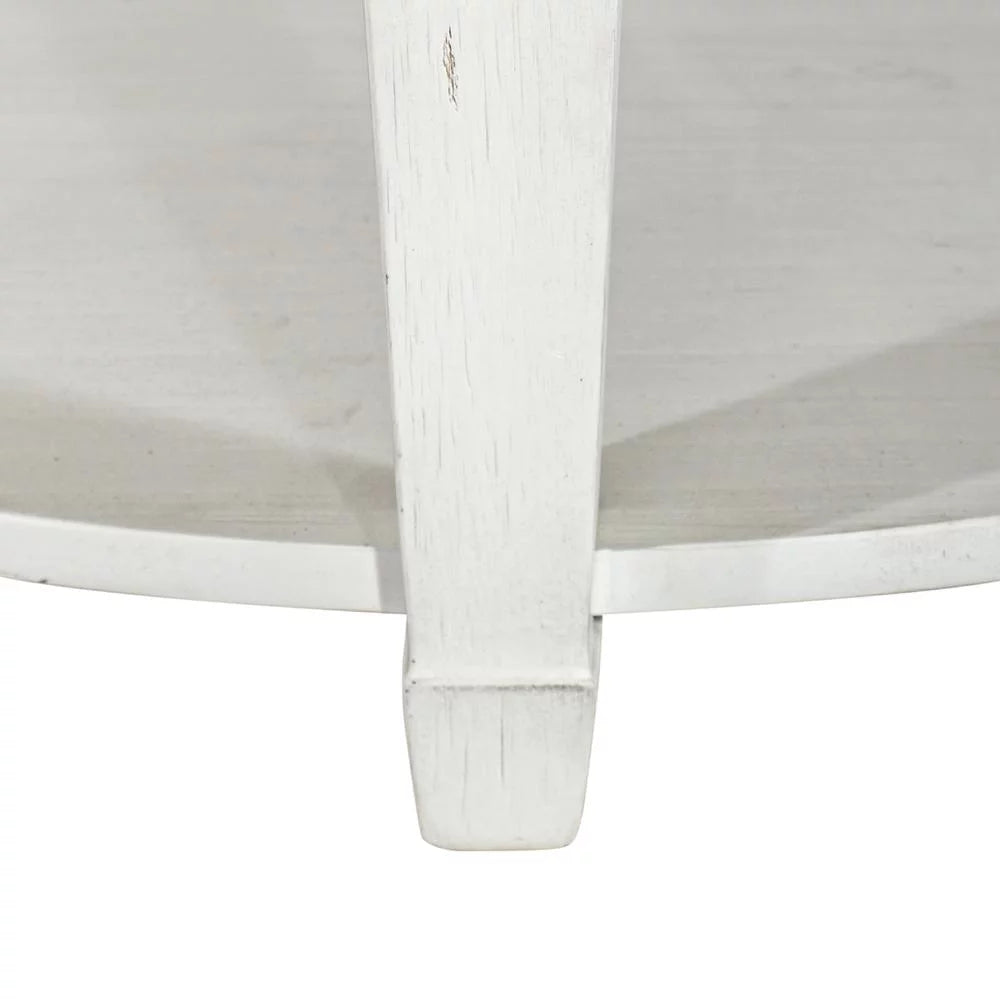 Round Cocktail Table Cottage White C938790