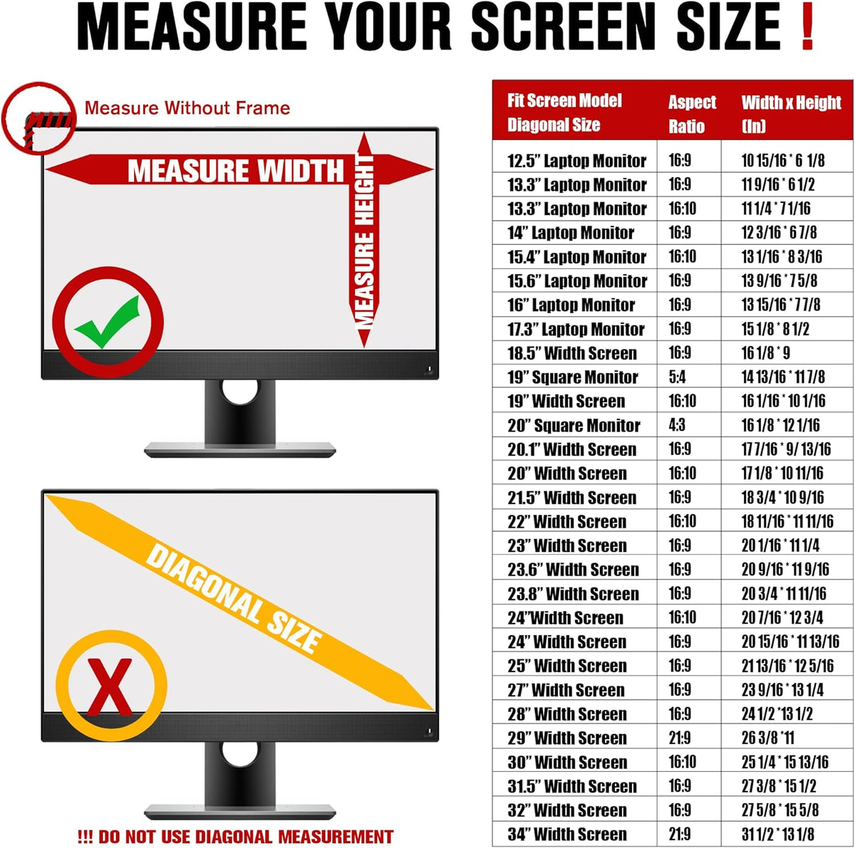 24 Inch Computer Privacy Screen Filter Pack of 2 N8051