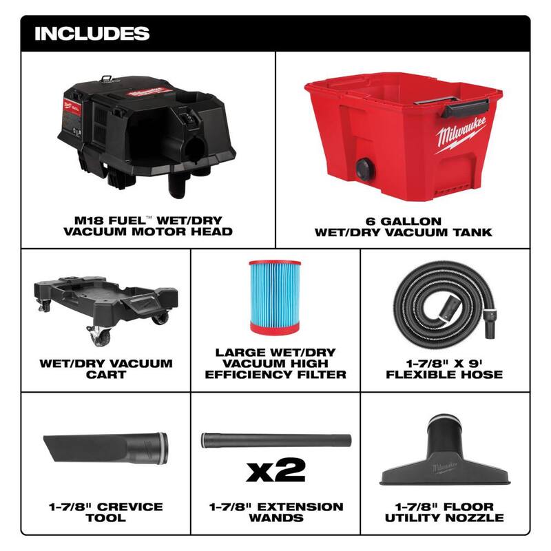 6 Gal. Cordless Wet/Dry Shop Vacuum with Hose and Flex Crevice and Brush Kit P30261