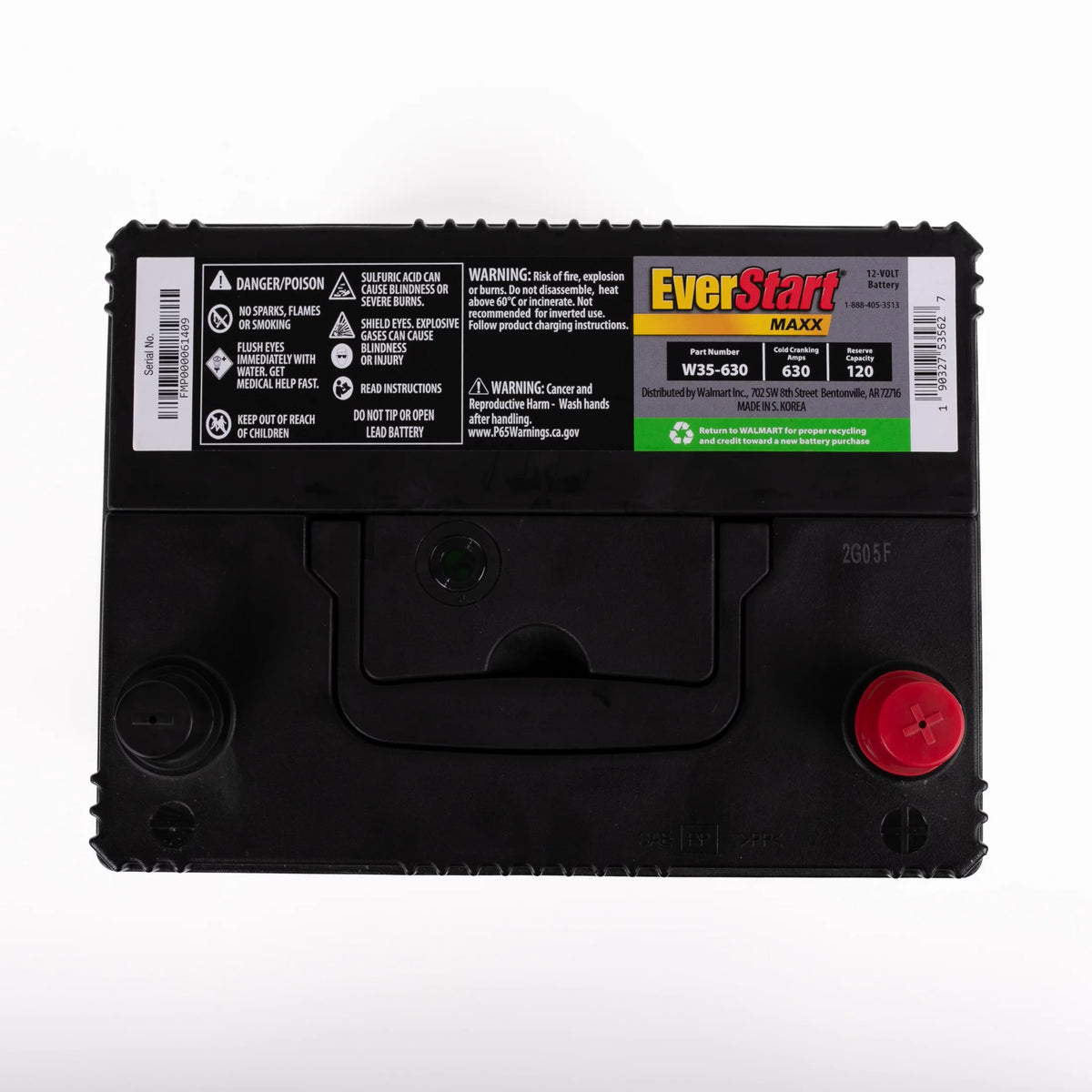 Lead Acid Automotive Battery Group Size 35N 12 Volt 640 CCA T210