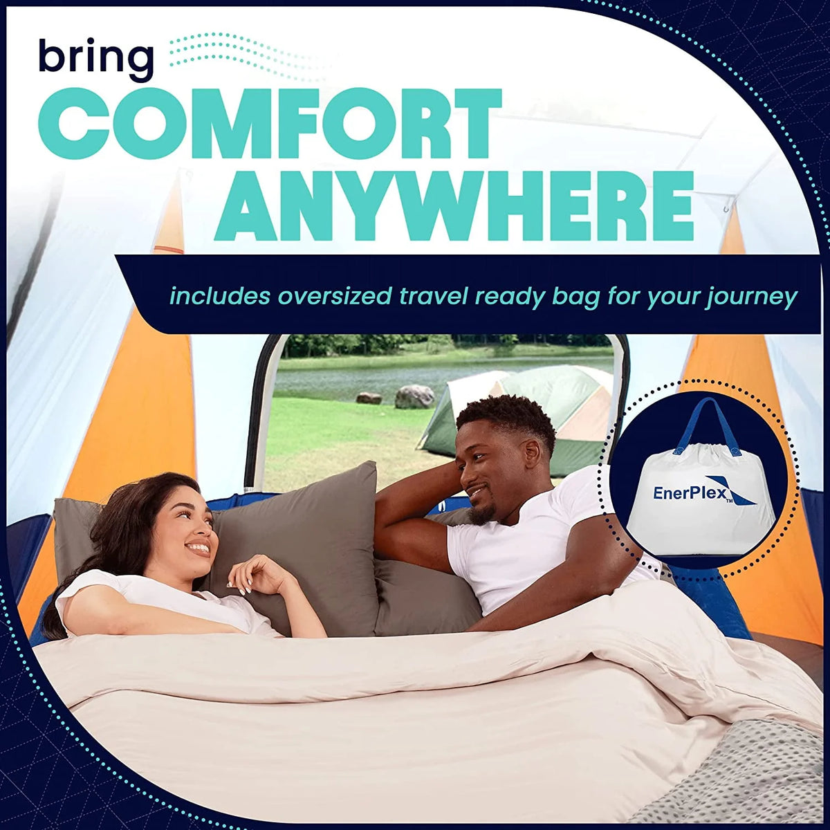 Queen 13 Inch Double Height Air Mattress with Built-in Pump O84029