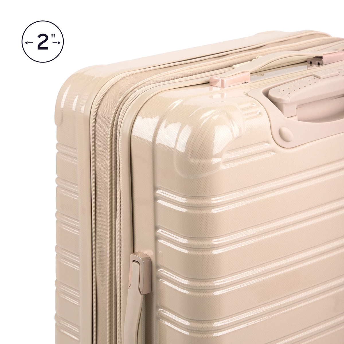 2 Piece Set 20" Carry-on and 28" Checked Hardside Luggage D704