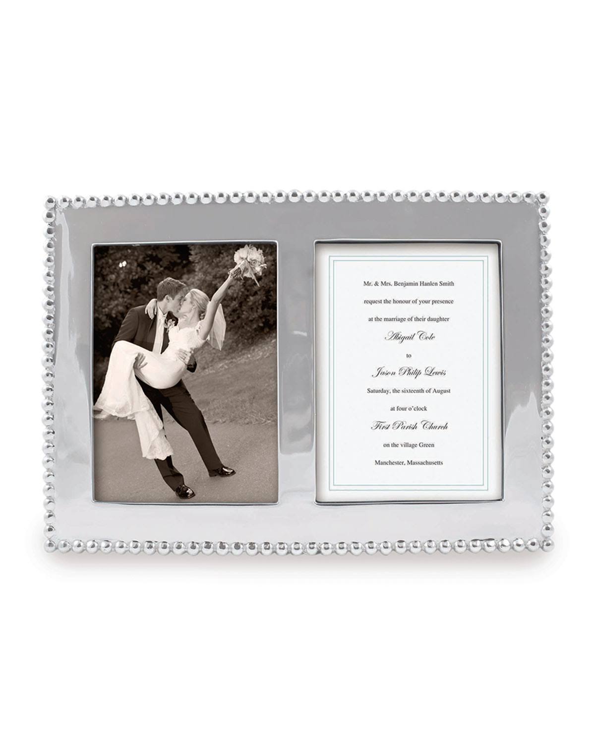 Beaded Double Frame, 5x7 L16365