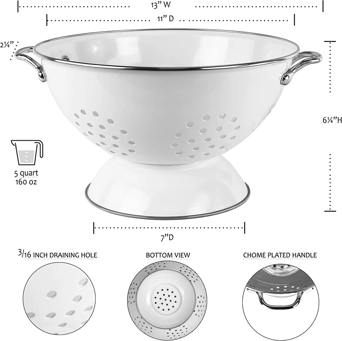 5 Quart Colander/Strainer Z278511