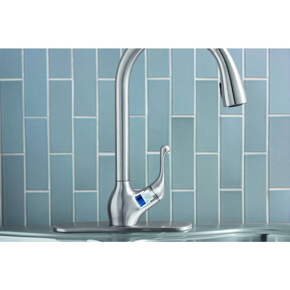 Pull-Down Kitchen Sink Faucet with Soap Dispenser Y2676