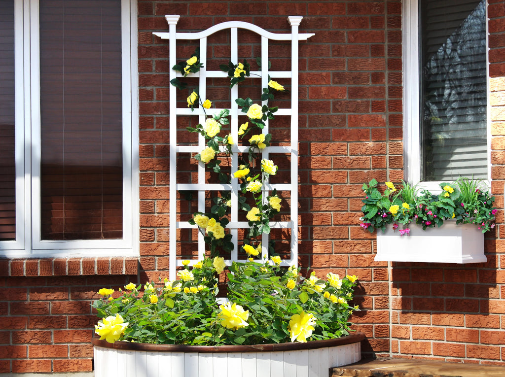 White Vinyl Trellis I470