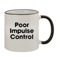 11oz Colored Rim and Handle Coffee Mug X79573