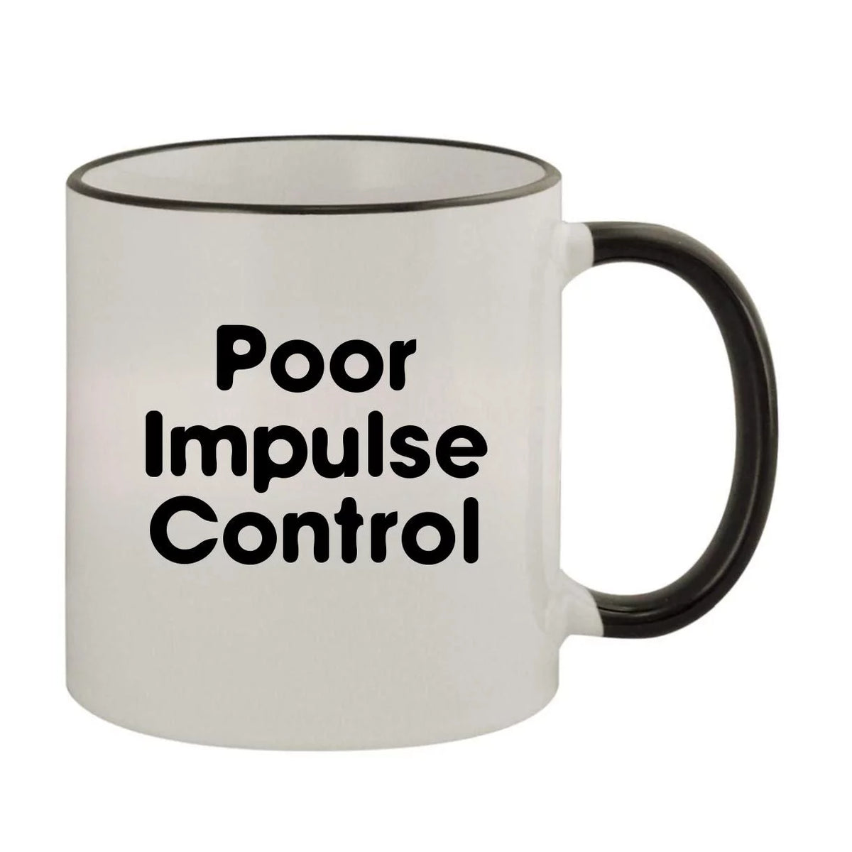 11oz Colored Rim and Handle Coffee Mug X79573