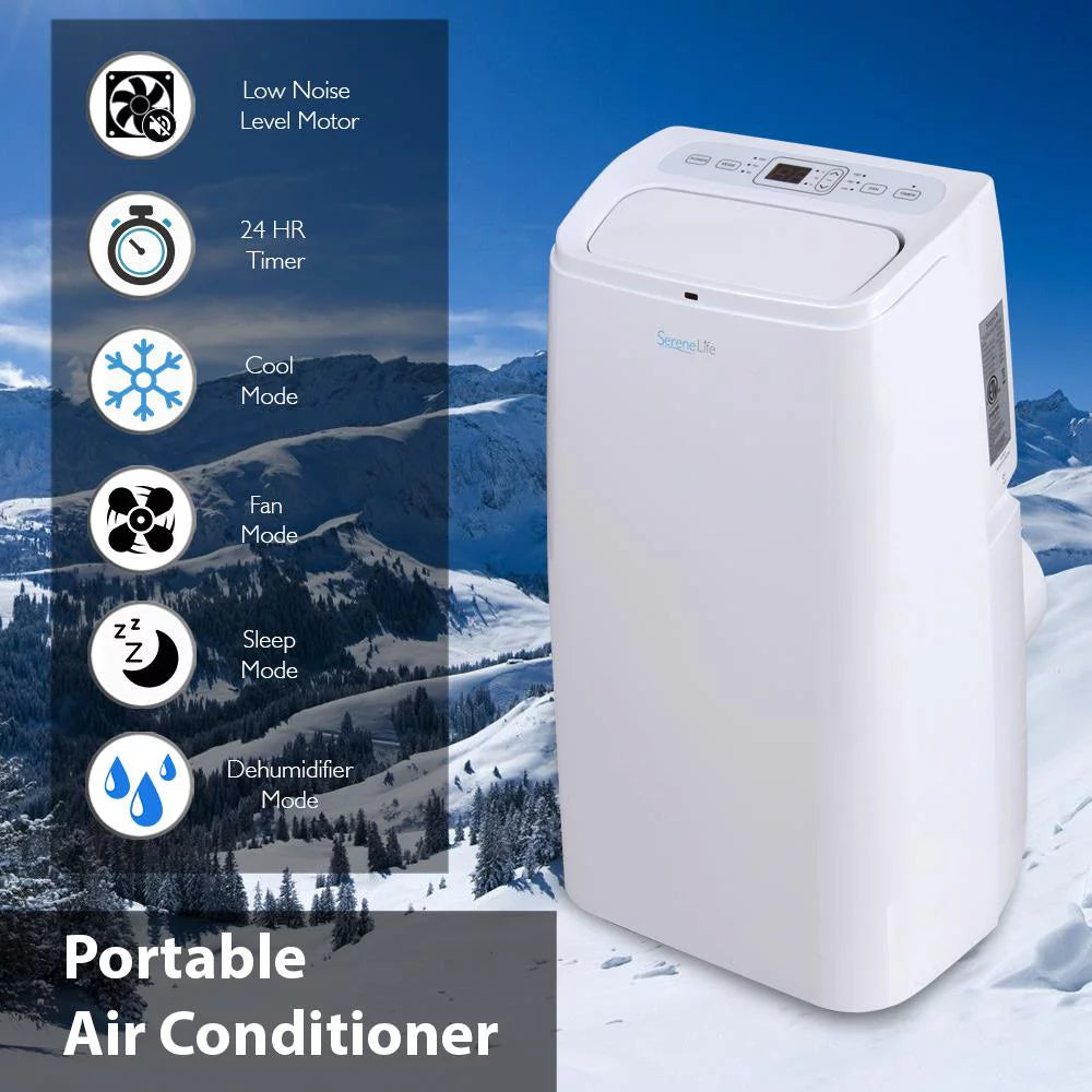 Portable Air Conditioner with Built-in Dehumidifier & Fan Modes, 12,000 BTU I508