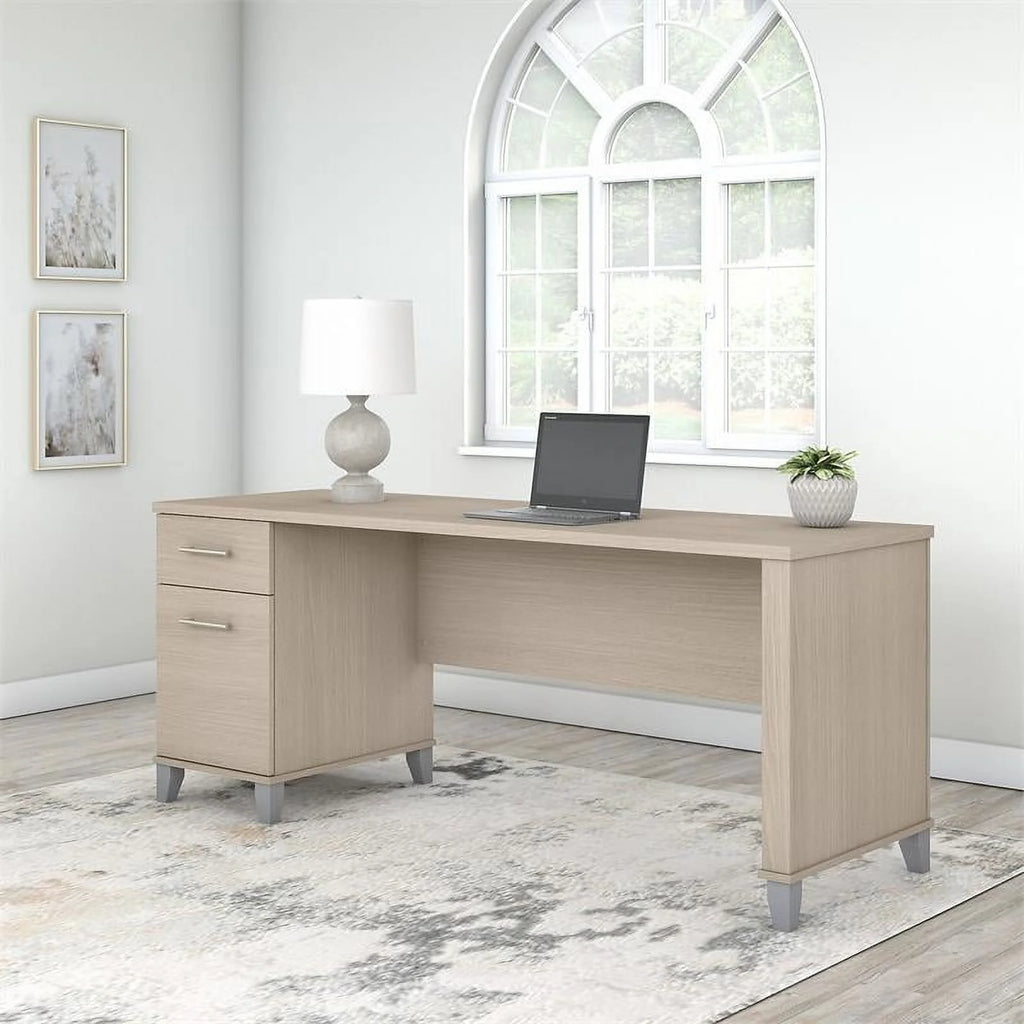 72" Engineered Wood Office Desk with Drawers Y238