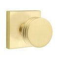 Satin Brass Double Dummy Door Knob and Square Rose Q722239