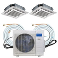 24,000 BTU 2 Zone Ductless Ceiling Cassette Air Conditioner And Heat Pump M85348