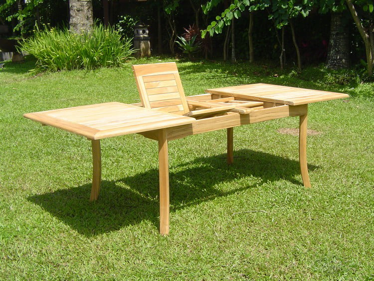 Grade-A Teak 7 Pc 6 Seater Double Extension Dining Set X7398