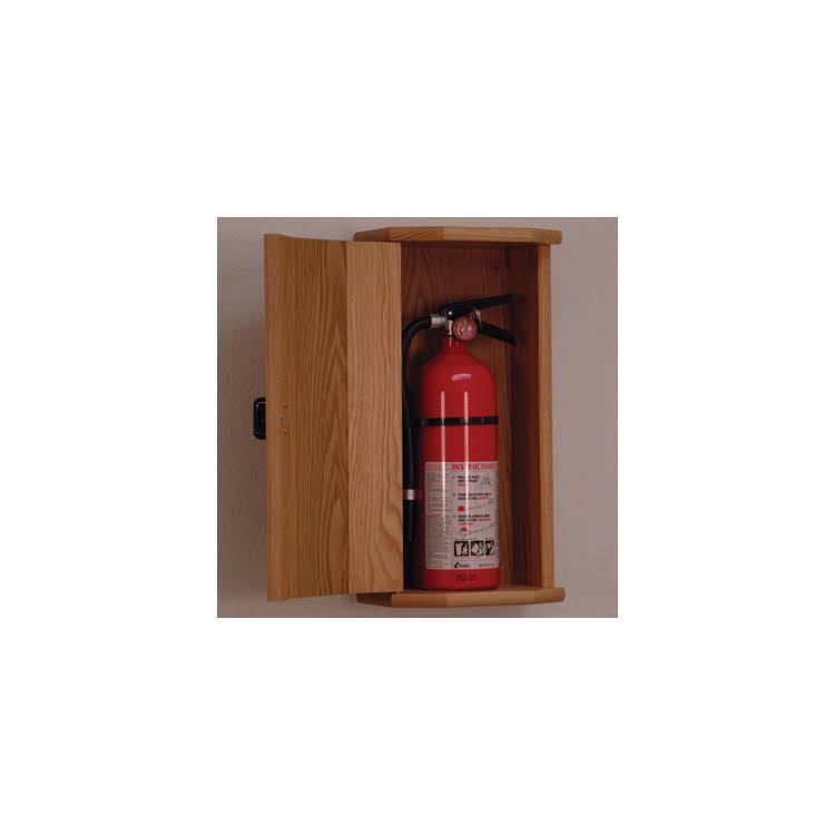 Medium Oak Wooden Fire Extinguisher Cabinet U542