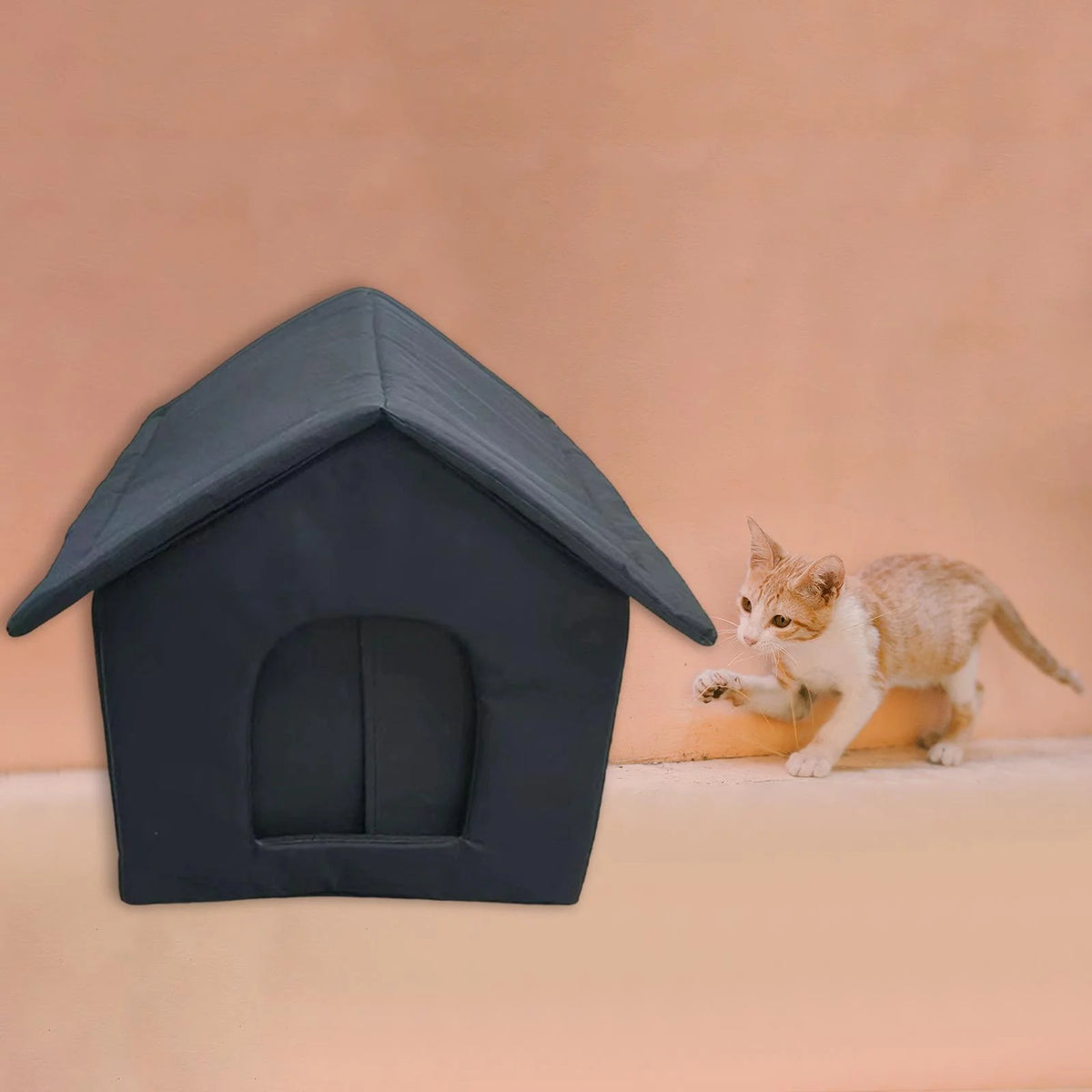 Waterproof Outdoor Cat House Tent Shelter for Winter 40cmx35cmx40cm X358919